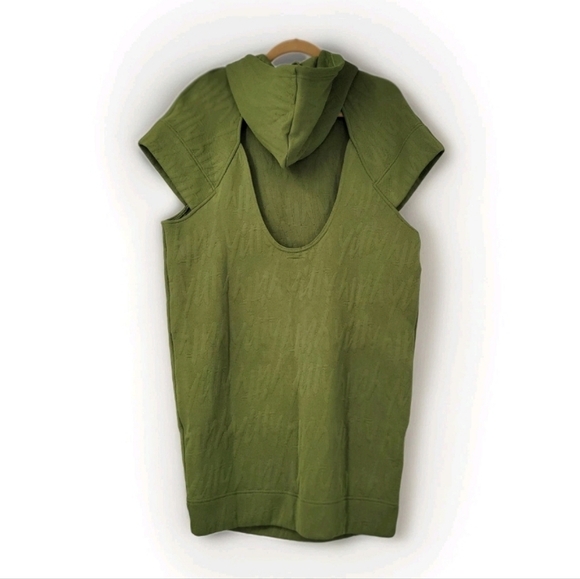 Yitty Major Label Backless Hoodie Dress Size Small Bossy Mossy Green Spellout - Picture 8 of 13
